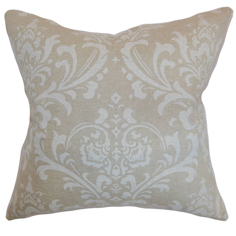 Cotton Damask Sham Set, Euro, Cloud Linen