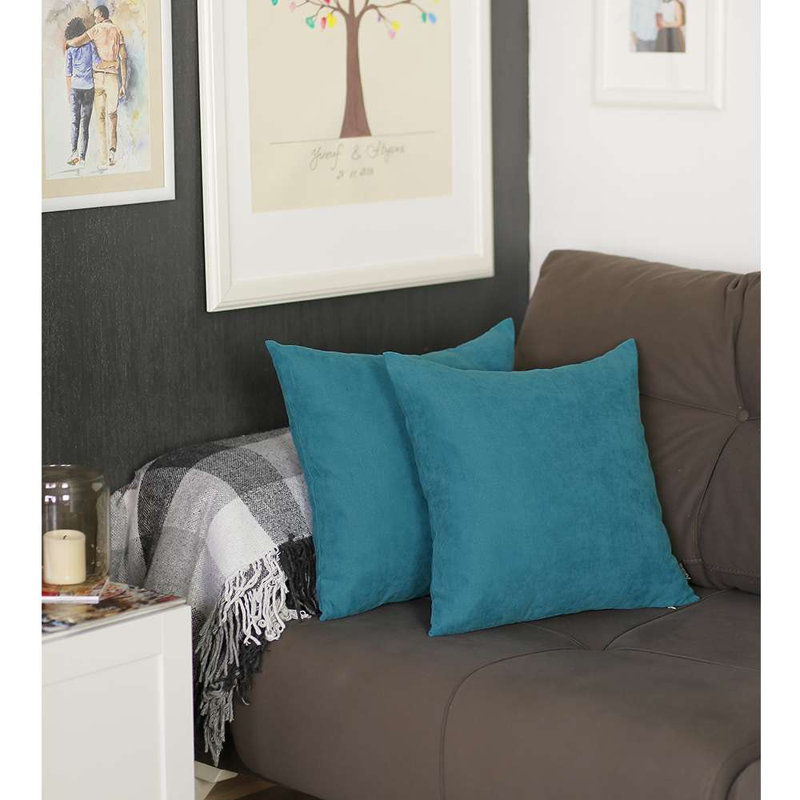 Throw Pillow, Teal, 18"H x 18"W, Square