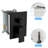 Matte Black Shower System With 12 Inch Square Rain Head And Waterfall Tub Spout For Serene Bath Experience Wall Mounted Surface & Spout,-127676751