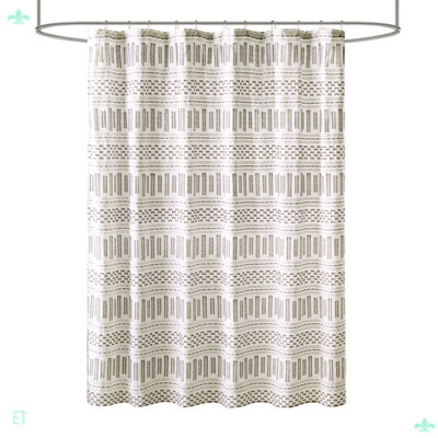 Rideau de douche en coton jacquard