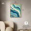 «Blue Green Abstract Agate II», art abstrait bleu sarcelle par -1062629051-1062629040