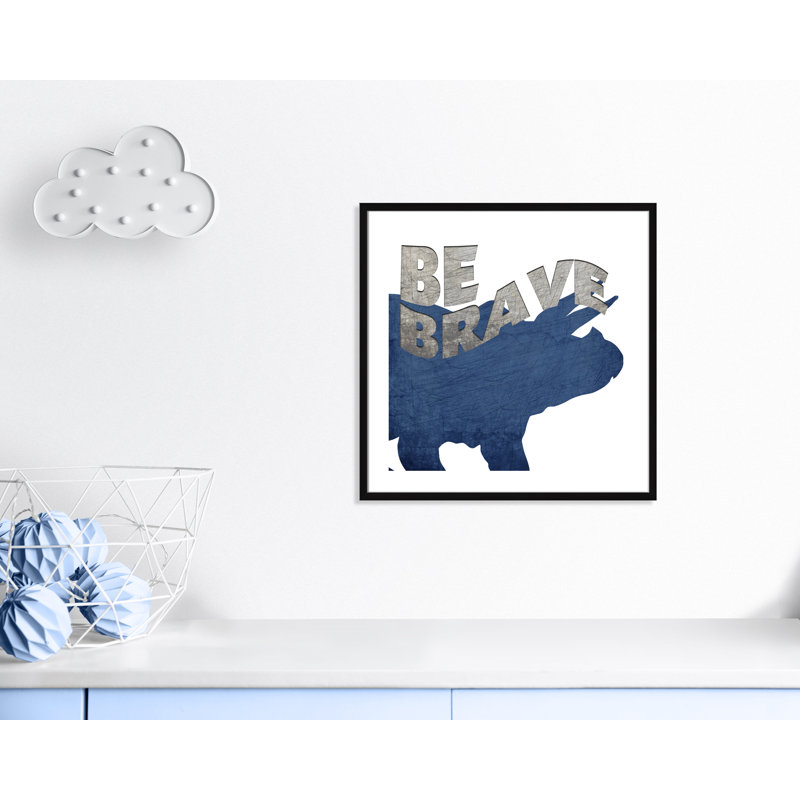 «Be Fierce be Brave», art encadré, H 27,5 po x l 27,5 po x P 1,18 po, Cadre noir