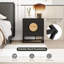 48cm W Metal Bedside Table