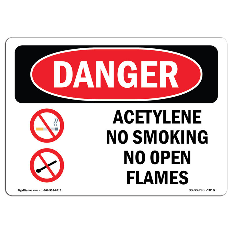 Panneau en acétylène sans fumée et sans flamme 12 po x 18 po, H 12 po x l 18 po x P 0,1 po