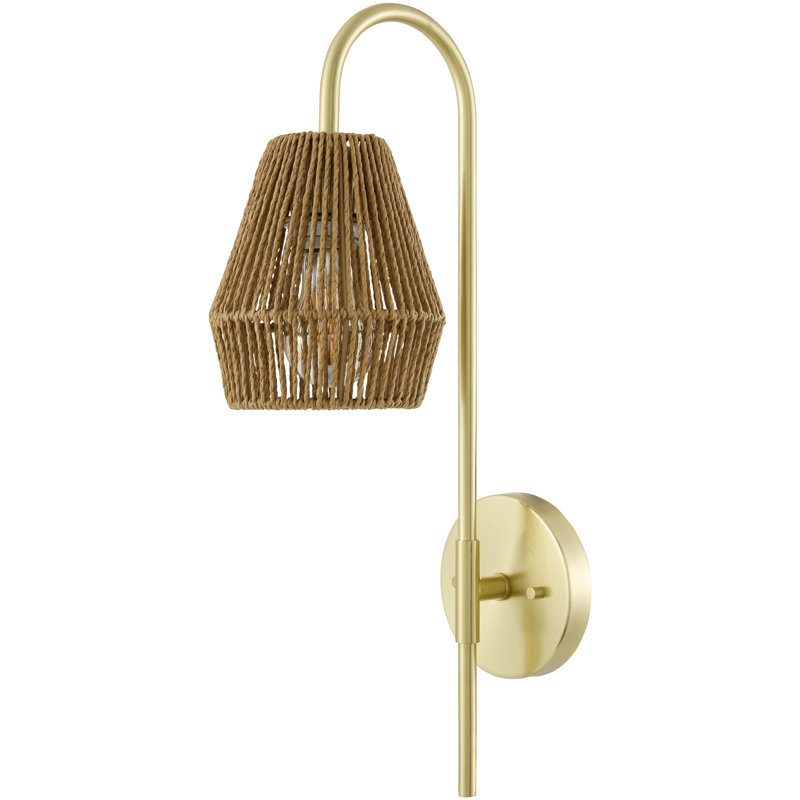 Coallier 20" H 1-Light Hardwired Wall Sconce, Gold