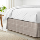 Shay Window Pane Natural Cotton Bedskirt