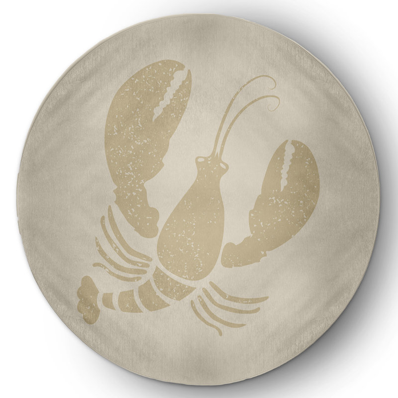 Tapis taupe Borchard, Rond 5 pi