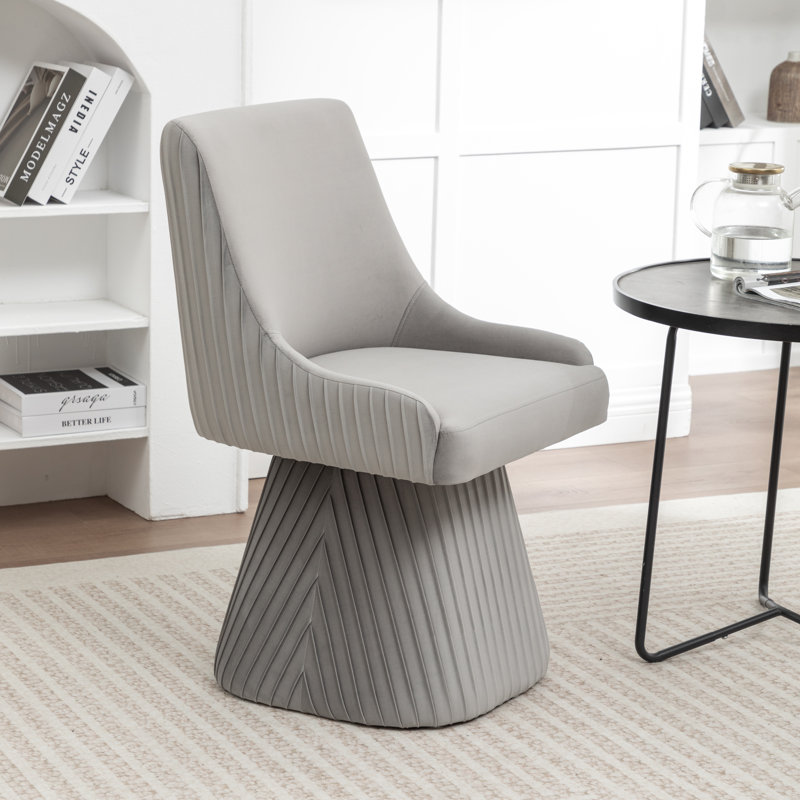 Euclid Modern Velvet Dining Chair, Gray