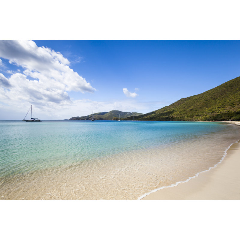 Caribbean Beach - Wrapped Canvas Print, 61cm H x 91cm W x 3.8cm D