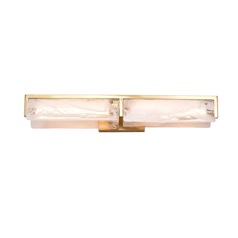 Luminaire de meuble-lavabo Mingle - Laiton satiné - l 25,5 po