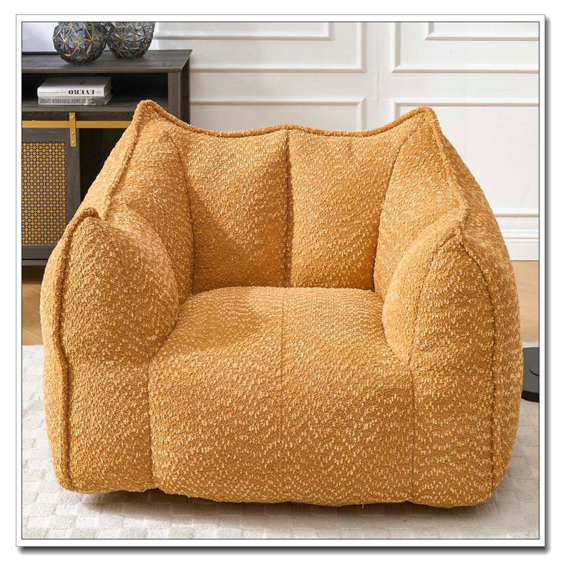 Fauteuil à billes en chenille, Jaune