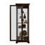 Locking Slide Door 5 Shelf Curio Cabinet in Deep Cherry Brown