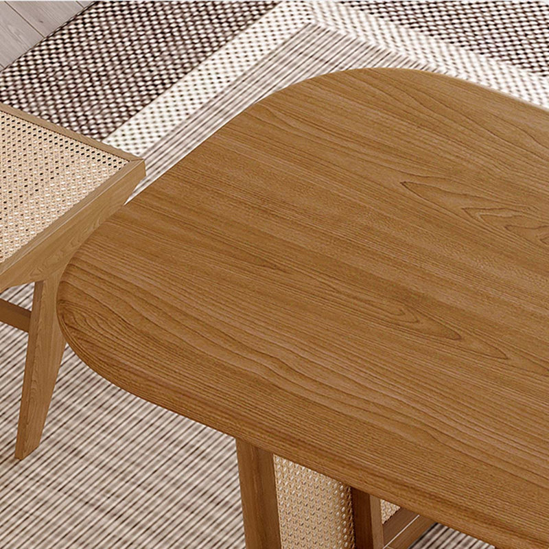 Table de conférence rectangulaire simple en bois massif de 110,24 po, 29.53" H x 110.24" W x39.37" D