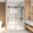 Frameless Sliding Bathtub Door, Tub Shower Door, 5/16" (8Mm) Clear Tempered Glass, Stainless Steel Frame-120558951