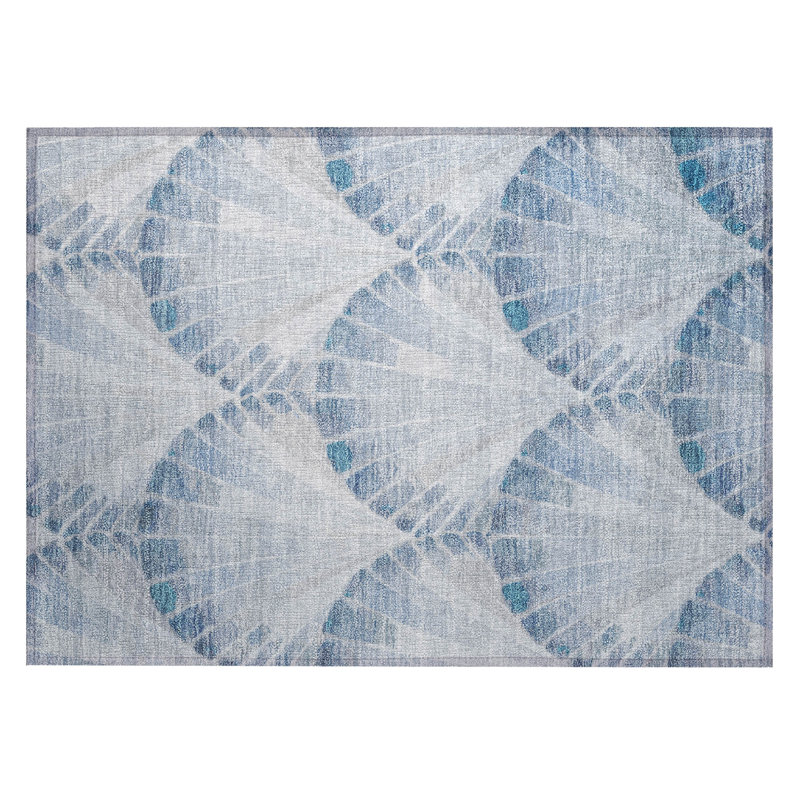 Machine Washable Indoor/Outdoor Lanphear ACN2401 Coastal Rug, Rectangle 1'8" x 2'6"