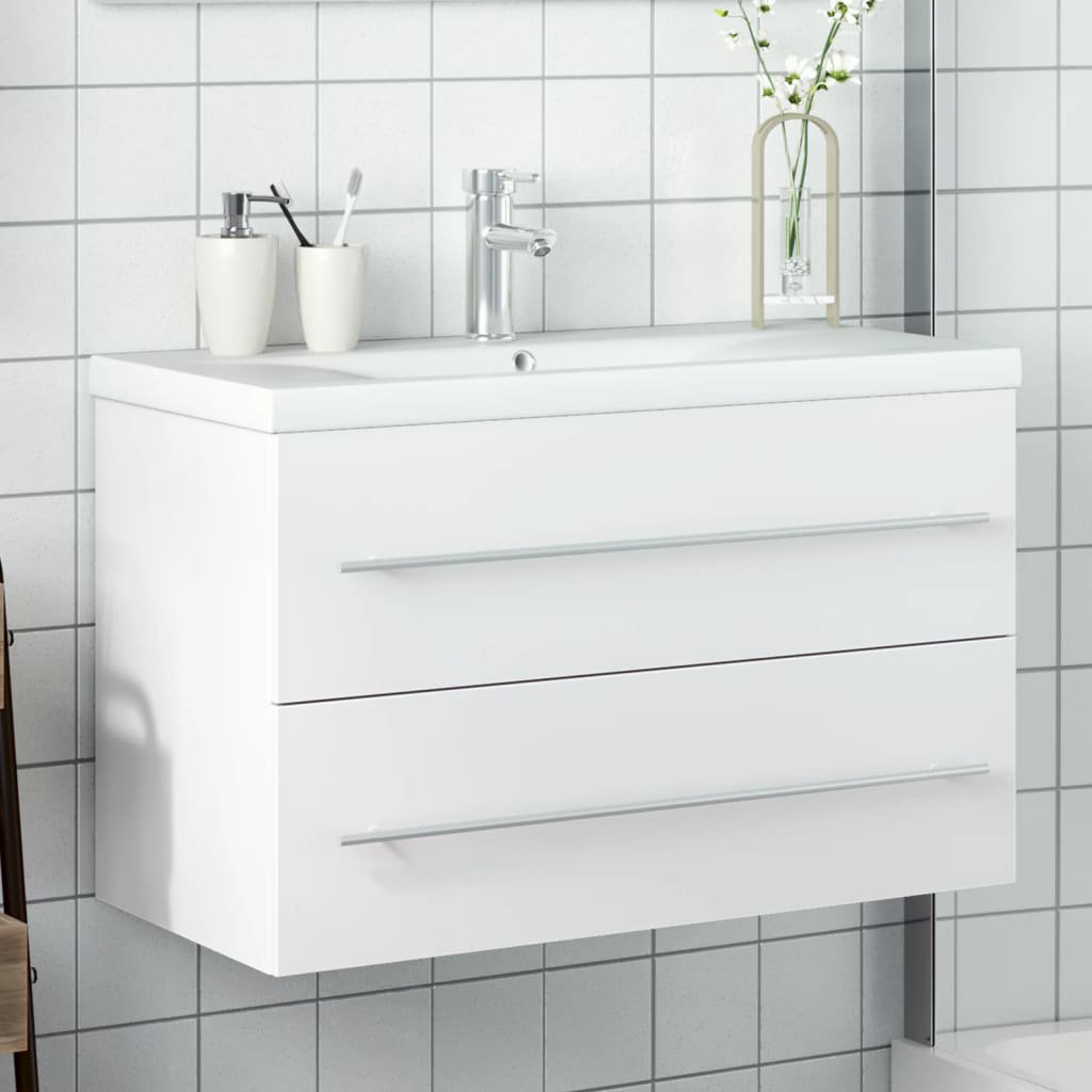 Anuksha 80mm Single Bathroom Vanity with Drop In Ceramic Basin