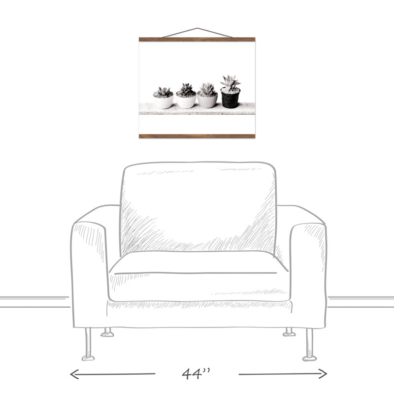 «Pots Succulents» - Impression sur toile non encadrée