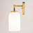 Shelby 3 Light Gold Brass Transitional Bathroom Vanity Fixture White Glass