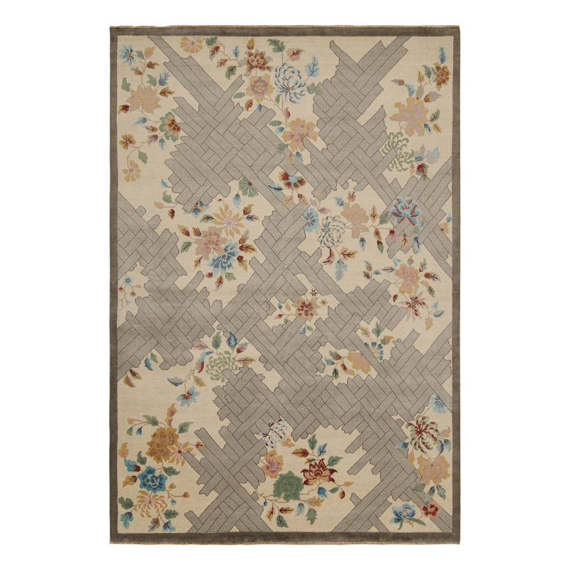 One-of-a-Kind Hand Knotted Area Rug, Rectangle 9'9" x 14'2"
