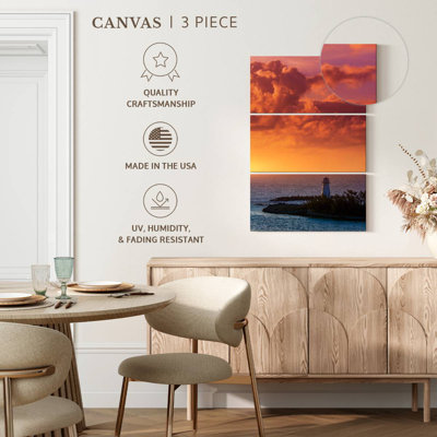 Paradise island lighthouse sunset Aletra