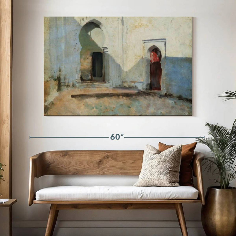 Lilie Cour Tétouan Maroc 1879-1880, H 34 po x l 51 po