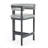 Ferol - Modern Grey Faux Leather + Black Counter Chair