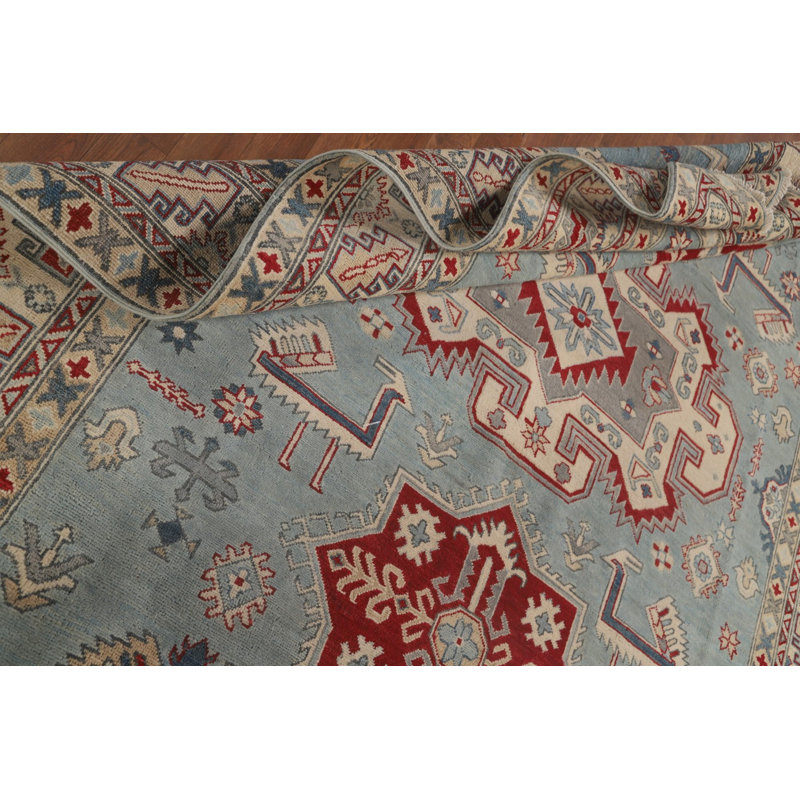 Tapis oriental bleu clair Kazak