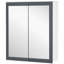 Armoire à pharmacie avec miroir Kleankin, armoire à miroir murale de 27 po x 30 po, armoire de salle de bain murale avec rangement, portes doubles et 2 tablettes réglables