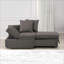 Fauteuil d'appoint convertible en tissu gris clair, siège simple avec rangement et amp; Coussins pour salon, chambre à coucher, adultes
