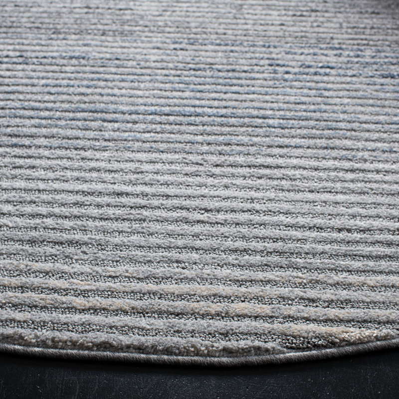 Tapis à rayures Breslin Performance, Circulaire 6 pi 7 po x 6 pi 7 po