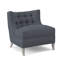 Chaise d'appoint avec coussin en polyester de 29 po de largeur Social-41242334-41241640