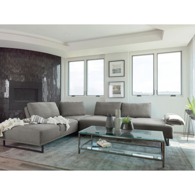 Harnal Taupe L-Shape Sectional With Adjustable Back