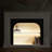 Beige + Black Manufactured Wood Electric Fireplace