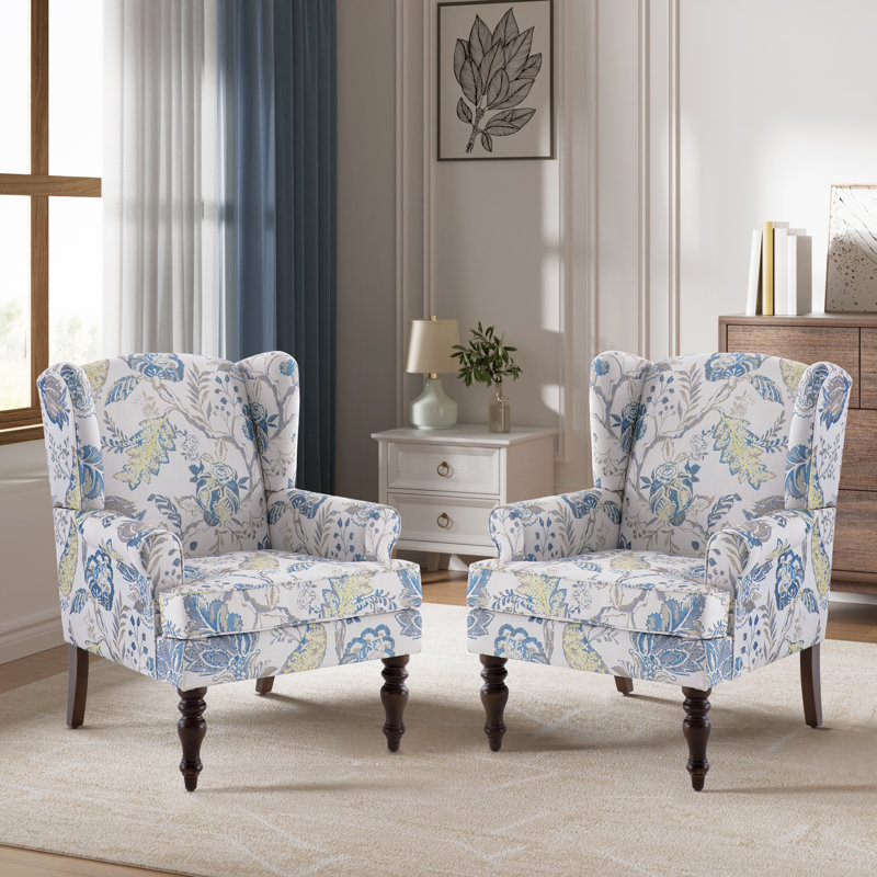 Upholstered Accent Chair, Blue