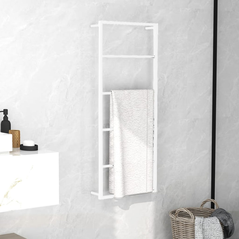 Argene Steel Wall Mounted Towel Rail, White