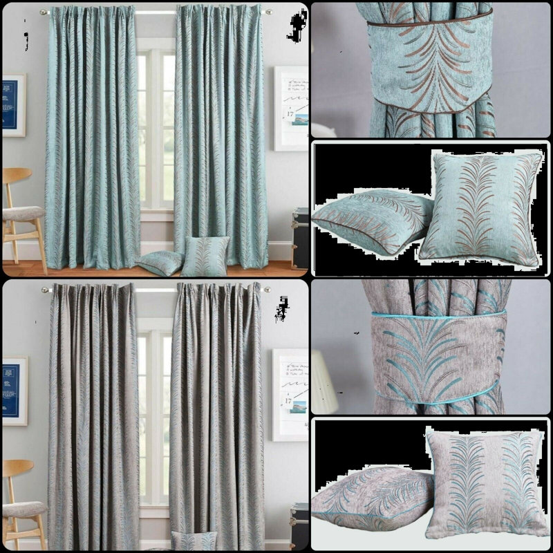 Mitat Room Darkening Curtain Pair, Sage, 168cm Width x 137cm Drop