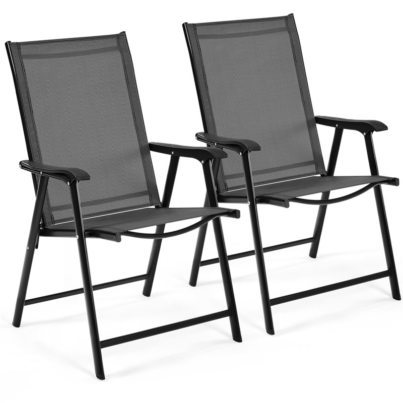 Fauteuil de patio pliant Jordin, Noir