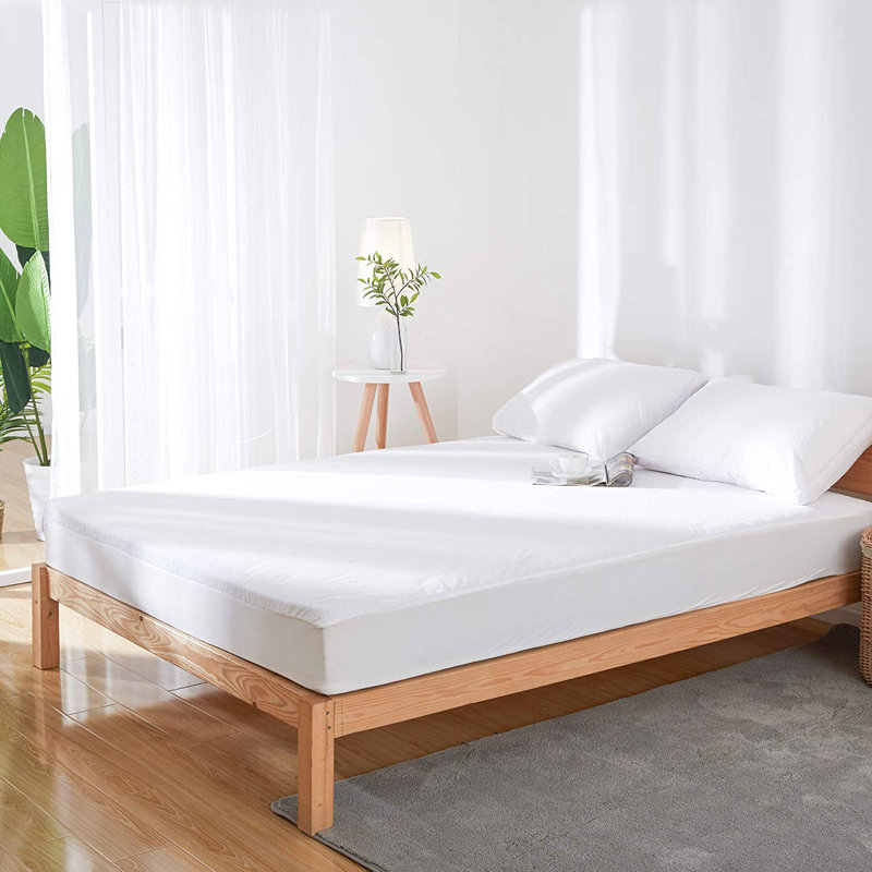 Oglethorpe Waterproof Zipper Mattress Protector Mattress Protector Case Pack, Queen