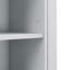 Armoire de rangement pour salle de bain, panier à linge inclinable, plusieurs espaces de rangement, style autoportant-1452049810