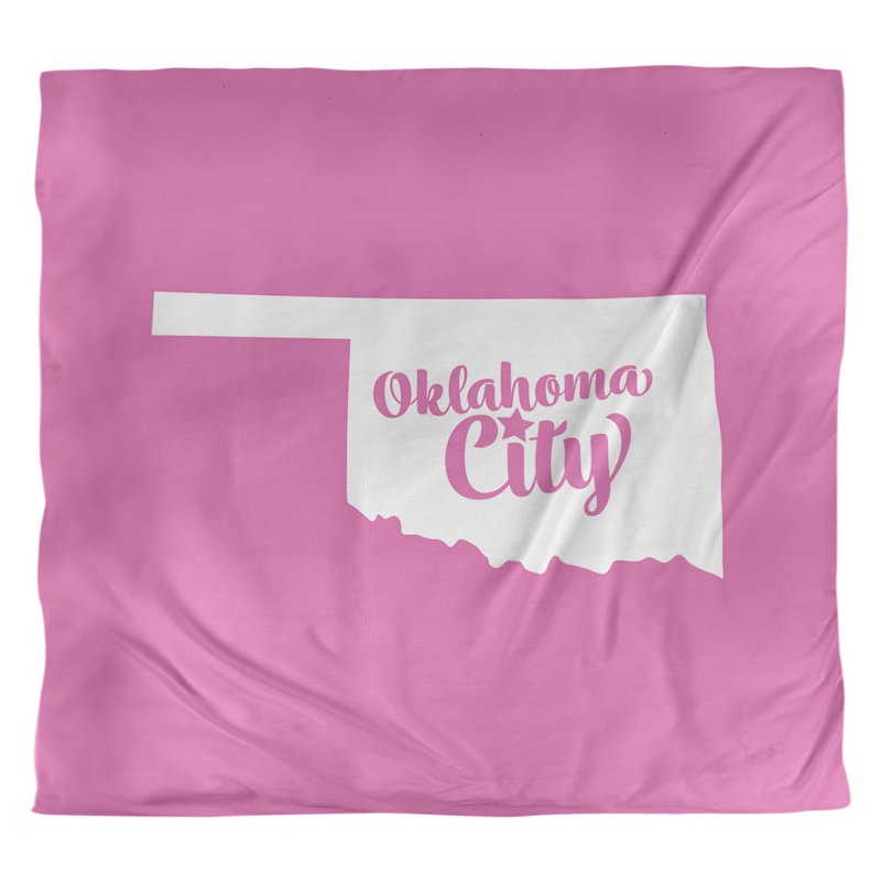 Housse de couette oklahoma city oklahoma, Housse de couette pour très grand lit, Rose, Microfibre