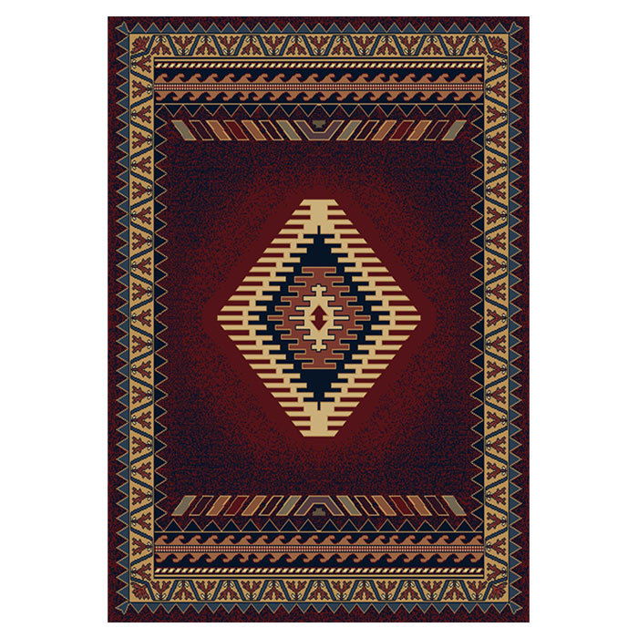 Tapis bordeaux Hyacinthe, Rectangle 7 pi 10 po x 10 pi 6 po