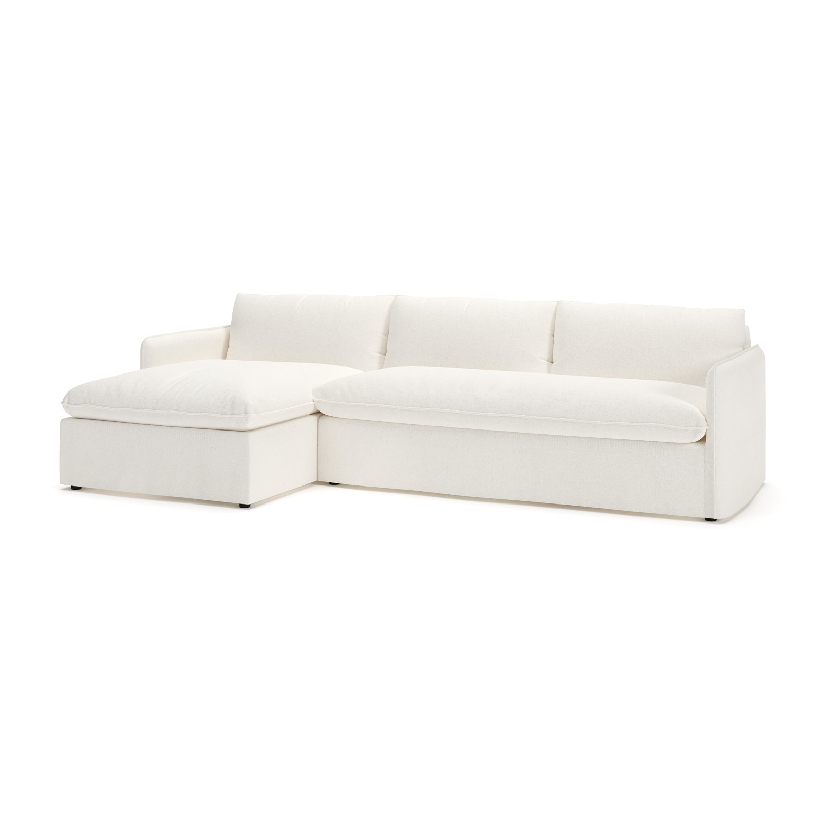 Bellatrix Sectional with Chaise, Left Hand Facing, Apollo Alpaca Boucle