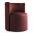 Velvet Upholstered Rolling Dining Chairs with Wheels-1327874371