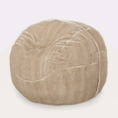Pouf rond en fausse fourrure 5 pieds