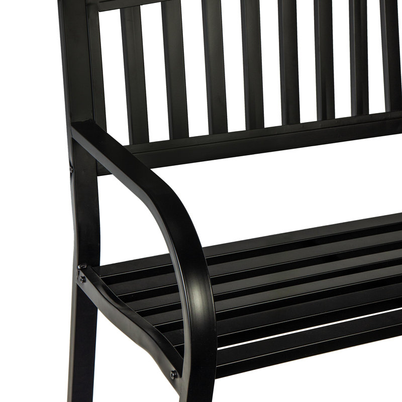 Banc arqué en métal noir