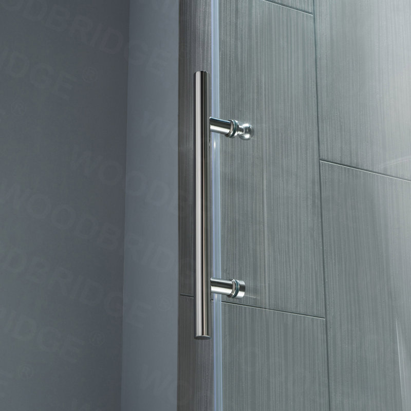 Vital 56"–60" W x 76" H Single Sliding Frameless Shower Door | 3/8" (10mm) Thick Tempered Glass | Stainless Steel Hardware | Safe & Shatter-Resistant