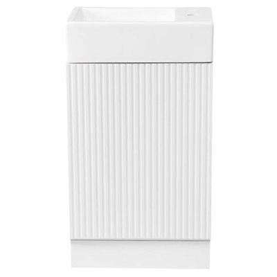Meuble-lavabo simple 18,6 po avec lavabo blanc