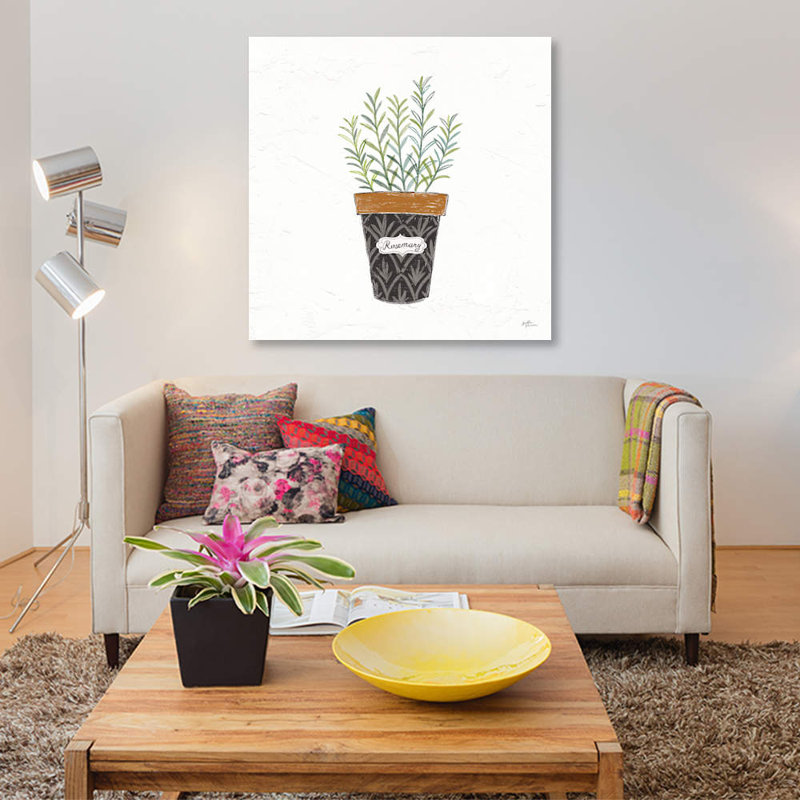 «Fine Herbs IX» par Janelle Penner, impression sur toile tendue, H 18 po x l 18 po x P 1,5 po, Toile tendue, Pas de tapis