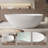  Fslefay 67'' Freestanding Bathtub Solid Surface Deep Soaking Tubs