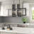 8-lamp matte black dimmable iron industrial pendant light